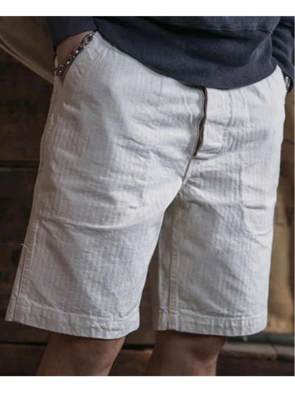 1940s WWII USN 12 oz HBT Fatigue Deck Shorts Bronson Mfg. Co. W31